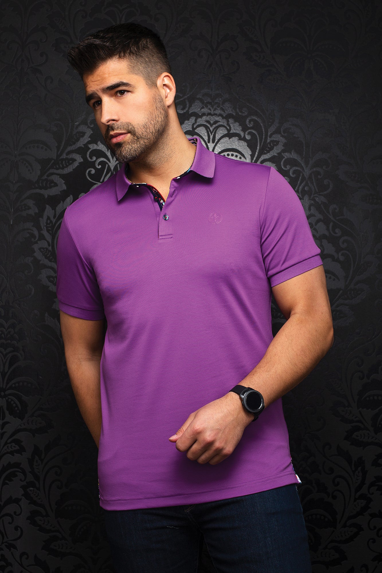 Au Noir EAGLE S S Polo Purple V0 000498 3 M