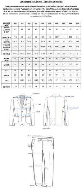 Louis philippe suit hot sale size chart